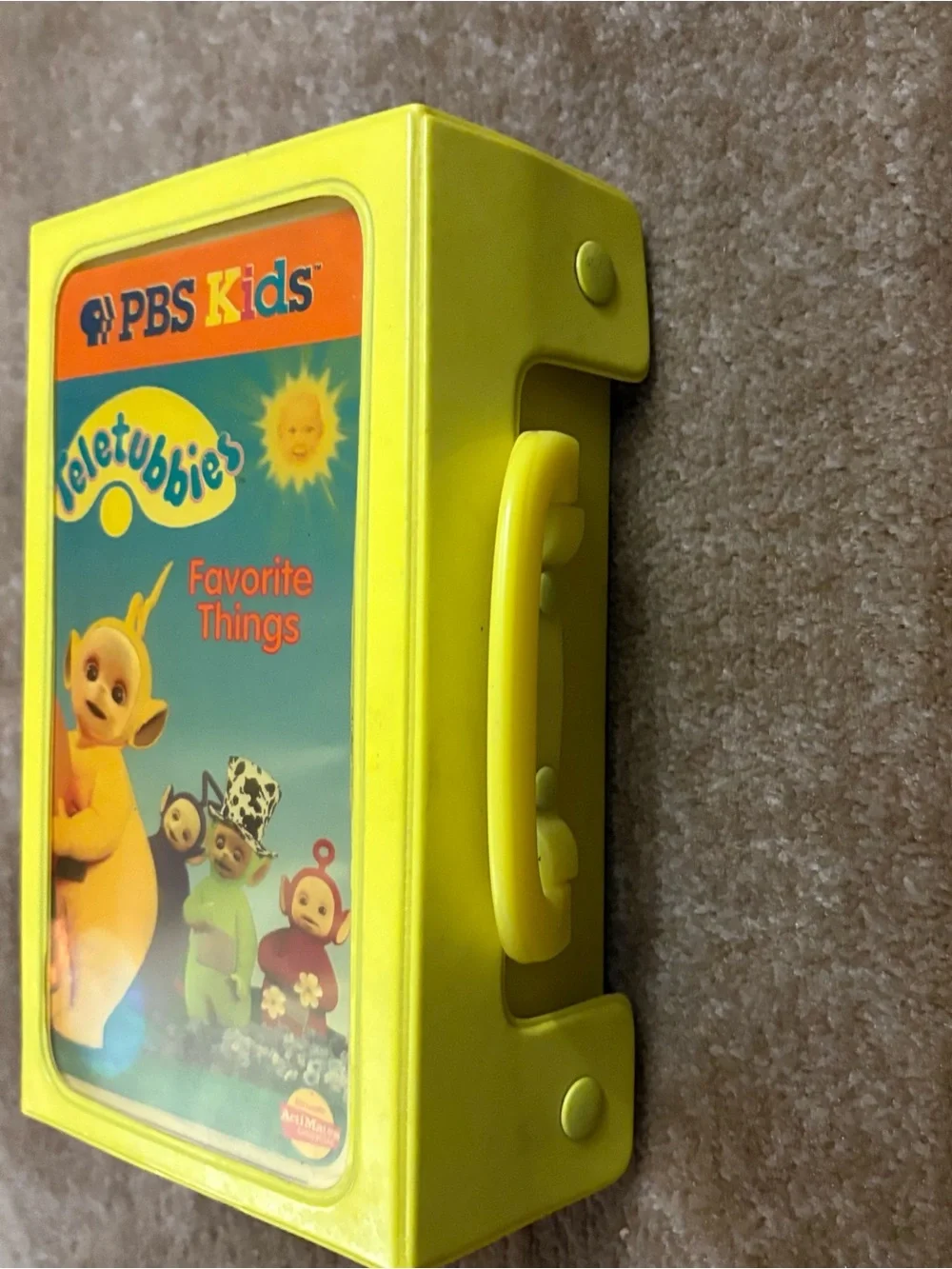 Teletubbies Favorite Things Carrying Case With 2 VHS Movies 1990